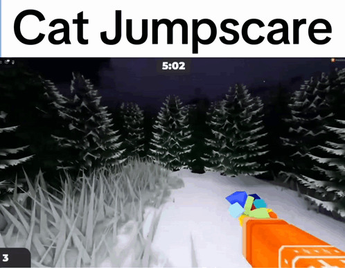 A Screen Shot Of A Game Called Cat Jumpscare GIF