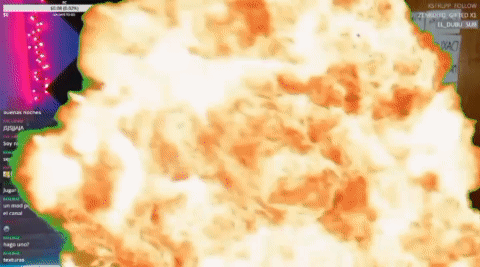 A Screen Shot Of A Video Game With A Huge Explosion GIF