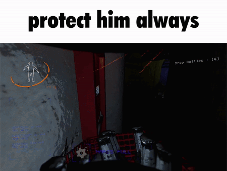 A Screen Shot Of A Video Game With The Text Protect Him Always GIF