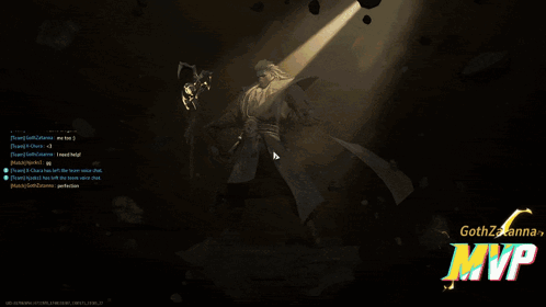 A Screen Shot Of A Video Game With The Words Gothzatanna Mvp GIF