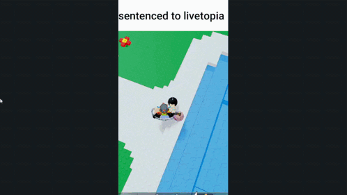A Screen Shot Of A Video Game With The Words Sentenced To Livetopia At The Top GIF