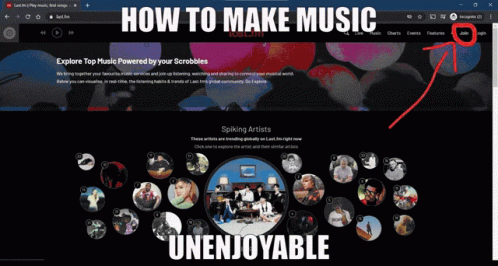 A Screen Shot Of A Website Titled How To Make Music GIF