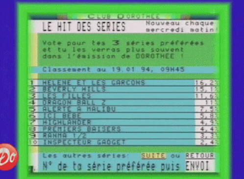 A Screen That Says Le Hit Des Series On Top GIF