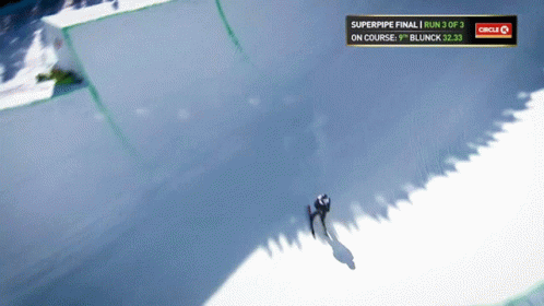 A Screen That Says Superpipe Final Run 3 Of 3 On Course 9Th Blundk GIF