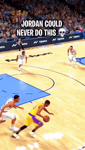 a screenshot of a basketball game with the words jordan could never do this