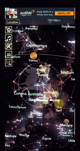 Constellation App Screenshot With Audible Ad GIF
