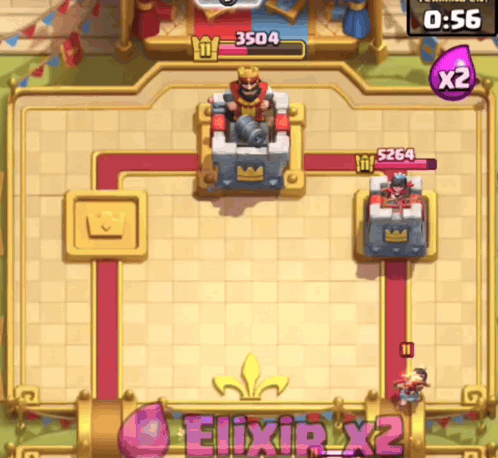 A Screenshot Of A Game Called Elixir_x2 Shows A King Sitting On A Throne GIF