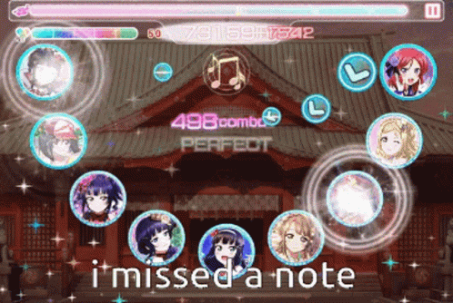 A Screenshot Of A Game That Says I Missed A Note On It GIF