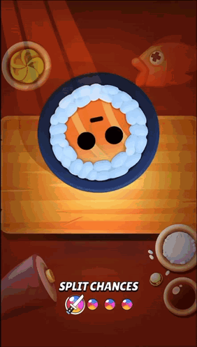A Screenshot Of A Game That Says Split Chances At The Top GIF