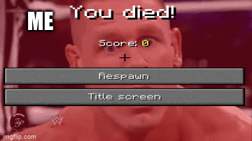 a screenshot of a game that says you died
