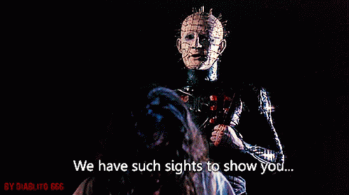 a screenshot of a horror movie with the words we have such sights to show you