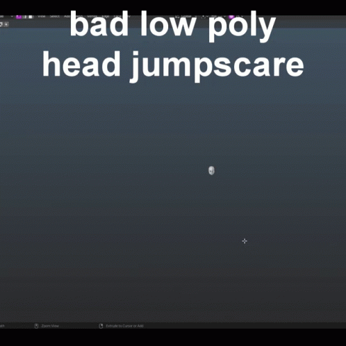 A Screenshot Of A Low Poly Head With The Words Bad Low Poly Head Jumpscare GIF