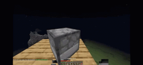 A Screenshot Of A Minecraft Game Shows A Person Standing On A Roof GIF