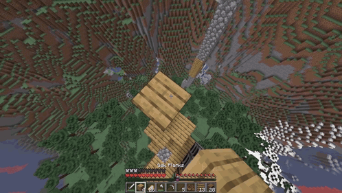 A Screenshot Of A Minecraft Game Shows An Iron Sword Being Held By A Player GIF