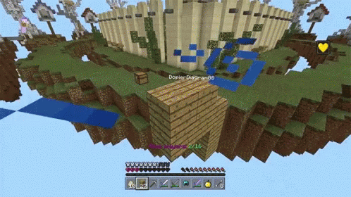 A Screenshot Of A Minecraft Game With The Name Dopier On The Bottom Right GIF