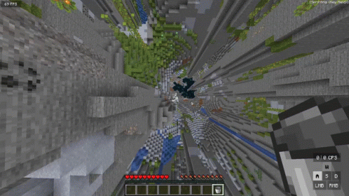 A Screenshot Of A Minecraft Game With The Numbers 73 Fps On The Top Left GIF