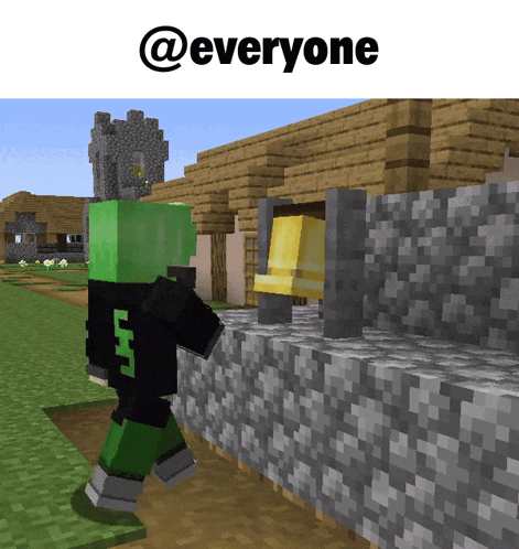 A Screenshot Of A Minecraft Game With The Words Everyone Above It GIF