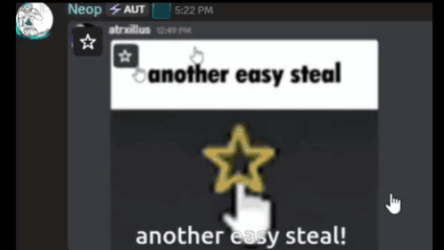 A Screenshot Of A Neop App That Says Another Easy Steal GIF