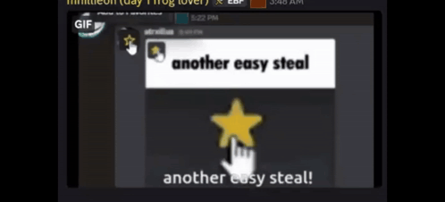 A Screenshot Of A Screen That Says Another Easy Steal GIF