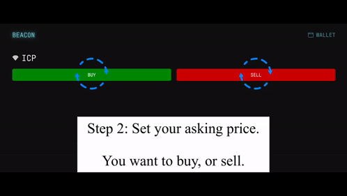 A Screenshot Of A Screen That Says Step 2 Set Your Asking Price You Want To Buy Or Sell .. GIF