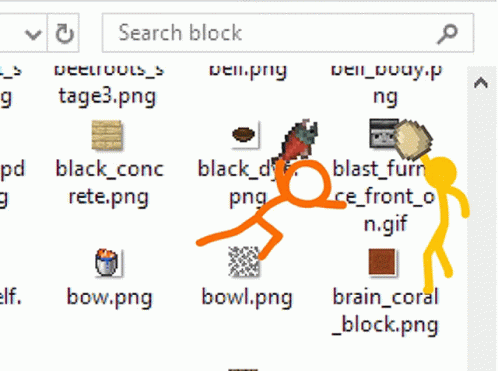 A Screenshot Of A Search Block With A Stick Figure In The Middle GIF