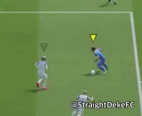 a screenshot of a soccer game with the caption how is this not a penalty ?