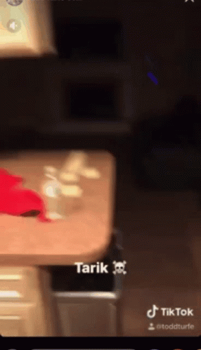 A Screenshot Of A Tiktok Video Shows A Person Standing On A Counter GIF