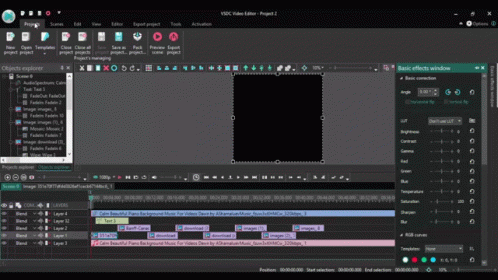 A Screenshot Of A Video Editing Program Called Vdc Video Editor GIF