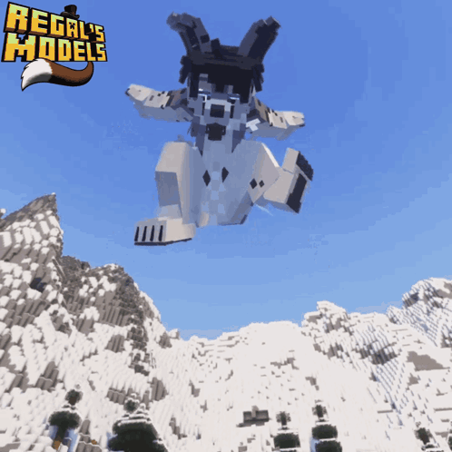A Screenshot Of A Video Game Called Regal 'S Models Shows A Dog Flying Through The Air GIF