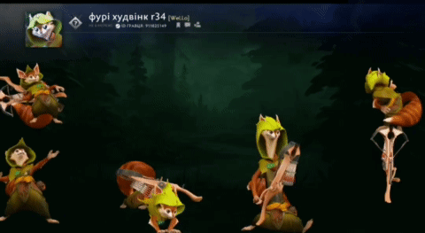 A Screenshot Of A Video Game In A Foreign Language Shows A Raccoon And A Fox GIF