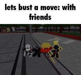 A Screenshot Of A Video Game Says Lets Bust A Move With Friends GIF