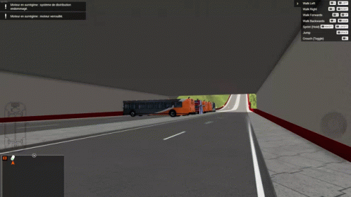A Screenshot Of A Video Game Shows A Bus And A Van GIF