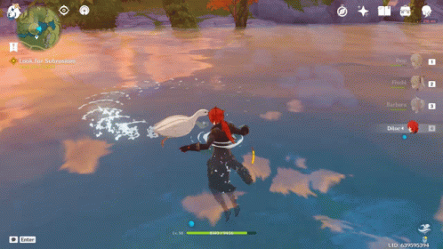 A Screenshot Of A Video Game Shows A Character In The Water GIF