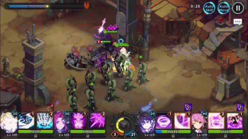A Screenshot Of A Video Game Shows A Few Characters And Their Levels GIF