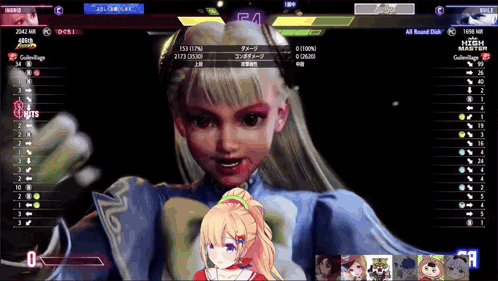 A Screenshot Of A Video Game Shows A Girl With Blonde Hair And A Bloody Face GIF