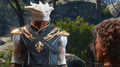 Video Game Screenshot Man Talking To Monster GIF