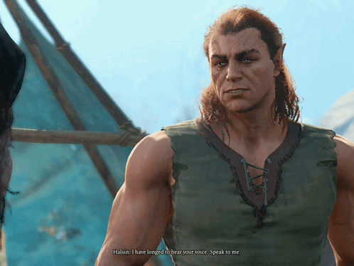 Video Game Screenshot Man Talking To Halism GIF