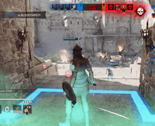 A Screenshot Of A Video Game Shows A Person Named Bloodthirsty GIF