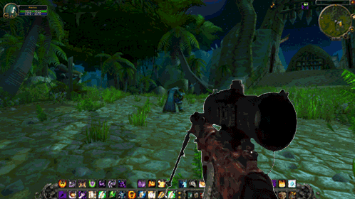 A Screenshot Of A Video Game Shows A Target With A Skull In The Center GIF