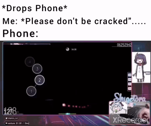 A Screenshot Of A Video Game That Says " Drops Phone " GIF