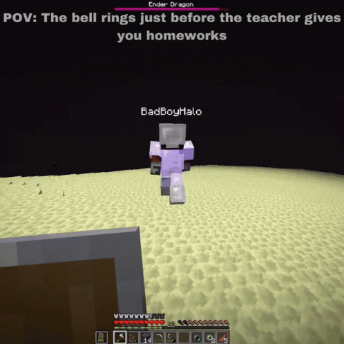 A Screenshot Of A Video Game That Says Ender Dragon On The Top GIF