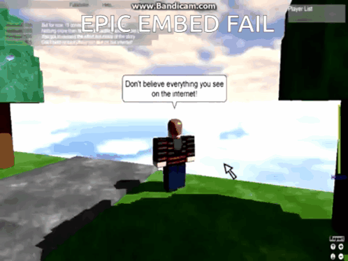 A Screenshot Of A Video Game That Says Epic Embedded Fail GIF