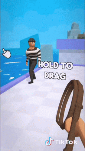 A Screenshot Of A Video Game That Says " Hold To Drag " GIF