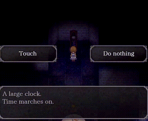 A Screenshot Of A Video Game That Says " Large Clock " GIF