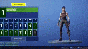 A Screenshot Of A Video Game That Says Select Outfits On The Bottom GIF