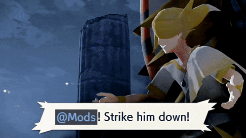 A Screenshot Of A Video Game That Says Strike Him Down GIF