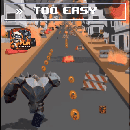 A Screenshot Of A Video Game That Says Too Easy On It GIF