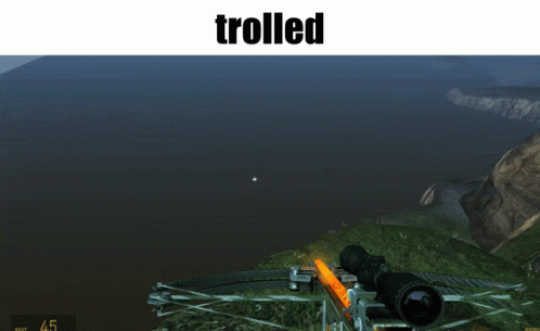 a screenshot of a video game that says trolled