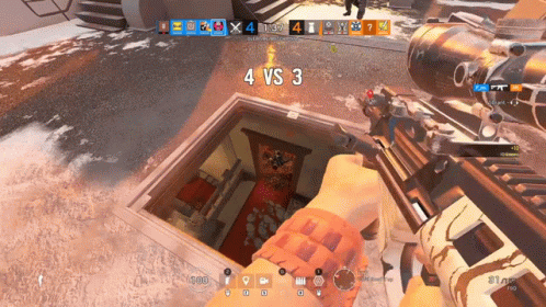 A Screenshot Of A Video Game With 4 Vs 3 GIF