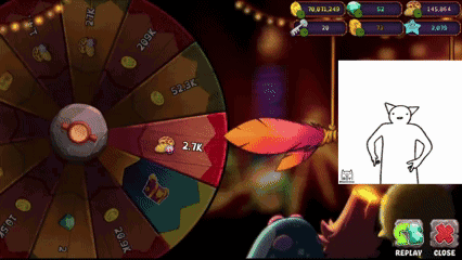 a screenshot of a video game with a cat on the bottom left